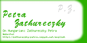 petra zathureczky business card